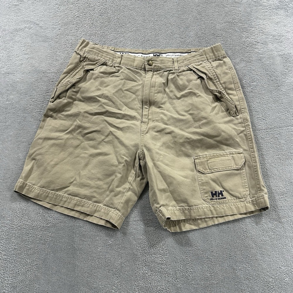 Helly Hansen Cargo Shorts Men's 36 Khaki Pockets Outdoor Hiking Beige Gorpcore